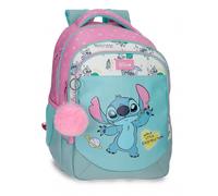 Joumma Disney Mochila escolar Stitch Little Destruction – Doble compartimento 15,6" Turquesa/Verde