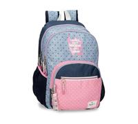 Mochila escolar adaptable Pepe Jeans Noni Denim multicolor, 44 cm
