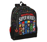 Safta AVENGERS Super Heroes - Mochila Escolar Infantil, Ideal para Niños de Diferentes Edades, Cómoda y Versátil, Calidad y Resistencia, 32x14x42 cm, Color Negro