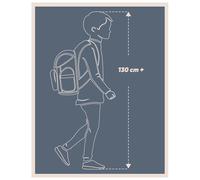 Mochila escolar Baagl Skate Color: gris/verde