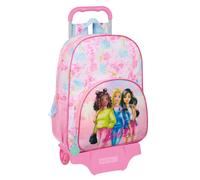 Mochila Escolar BARBIE Painterly, Grande 42 cm. Con Carro