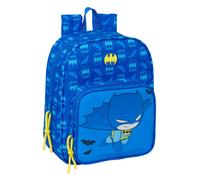 Safta BATMAN PREESCOLAR - Mochila Guardería, Adaptable a Carro, con Bolsillo, Fácil Limpieza, Ideal para Niños de Diferentes Edades, Cómoda y Versátil, Calidad y Resistencia, 22x10x27 cm
