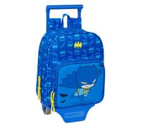 Safta BATMAN PREESCOLAR - Mochila Guardería con Carro, Ideal para Niños de Diferentes Edades, Cómoda y Versátil, Calidad y Resistencia, 22x10x27 cm