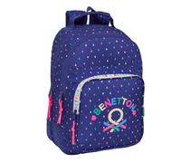 Mochila Escolar BENETTON Drop, Grande 42 cm. Adaptable