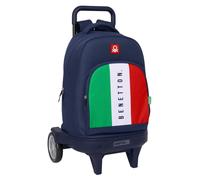 Mochila Escolar BENETTON Flag, Grande 45 cm. Con Carro Compact