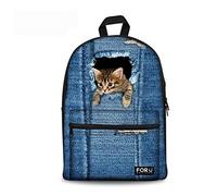 Mochila escolar, bolsa de almuerzo, caja de lápices, mochila 3 juegos para niños, estudiantes, niños, escuela, gato 3, M, estilo 10, Talla única, Mochilas Daypack