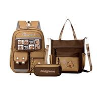 Mochila escolar Capibara, bolsa de libros reflectante bonita - Bolso bandolera de gran capacidad ideal para estuche, libros, papelería, estudiantes universitarios, amantes, viajes, cumpleaños, B,