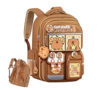 Mochila Escolar Capibara | Bolso Casual De Viaje Para Portátil Estilo Cómic | Bonito Estilo Universitario Para Mujeres Jóvenes Adolescentes Y Entorno Familiar