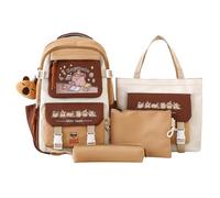 Mochila escolar Capybara - para libros de gran capacidad, estuche multicompartimento, con forma de simpático dibujos animados | Uso Apoyo a los Niños Estudiantes Casa Aula Dormitorio