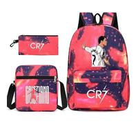 Mochila escolar casual con bolso cruzado y estuche, ligera para alumnos de primaria y secundaria, perfecta para colegio, viajes y uso diario(A1)