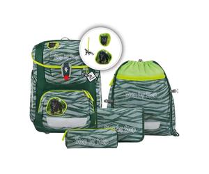 Mochila escolar circular paso a paso - “Jungle Cat Chiko” (5 piezas)