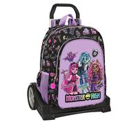 Mochila Escolar Con Carro Evolution Monster Highojas Creep 33 x 42 x 14 cm.