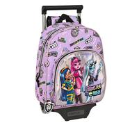 Mochila Escolar Con Carro Monster Highojas Best Boos 28 x 34 x 10 cm.