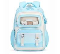 Mochila escolar con diseño de oso de ensueño, ideal for estudiantes, con estuche, bolsa for clases particulares, mochila de viaje for portátil y mochila informal for uso diario.(Blu,1 pcs)