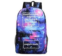Mochila Escolar con Logotipo Personalizado para Niños y Niñas, Mochila Informal De Viaje Personalizada para Hombres y Mujeres, Mochila Universitaria para Adolescentes Estudiantes Color8,47*31*18CM