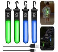 Mochila escolar con luz intermitente LED, 3 modos, recargable por USB, colgante reflectante, luz de seguridad, luz intermitente, mochila escolar, impermeable, colgante reflector para mochila escolar