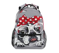 Mochila escolar con retrato de bulldog francés para niños y niñas, mochila escolar de primaria, mochila de escuela secundaria, mochila para adolescentes, mochila ligera e informal, #19, M