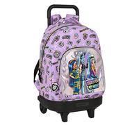 Mochila Escolar Con Ruedas Compacta Extraíble Monster Highojas Best Boos 33 x 45 x 22 cm.