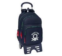 Mochila escolar con ruedas de 42 cm 2C BENETTON Together azul marino