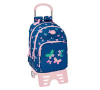 Mochila escolar con ruedas de 42 cm 2C BLACKFIT8 Mariposas azul marino