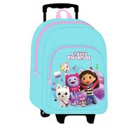 Safta Mochila infantil GABBY'S DOLLHOUSE con carro compacto 33x43x15 cm, cómoda y versátil