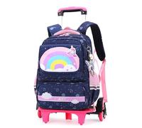 Mochila Escolar con Ruedas para Niña Grande - Trolley Bag Infantil con 6 Ruedas - 30x20x42cm