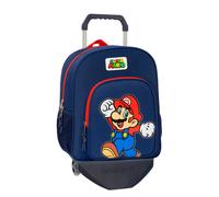 Mochila escolar de 38 cm con ruedas - Super Mario