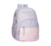 Pepe Jeans Renata Mochila doble Compartimento Portatil 15,6 pulgadas Morado 32x44x22 cms Poliéster 25,81L by Joumma Bags