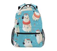 Mochila escolar de Alpaca Listen Music, mochila para libros para niños y niñas, bolsa de viaje informal para la escuela primaria, mochila de viaje para computadora portátil, Alpaca Escucha música,