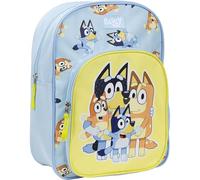 Mochila Escolar de Bluey - Azul - 26x13x35cm - En Poliéster - Mochila Mediana Cierre de Cremallera y Asas Regulables