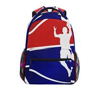 Mochila Escolar de Fondo Azul de Baloncesto para niños, niñas, niños, Bolsa de Viaje, Mochila