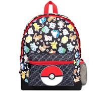 Mochila escolar de Pokémon para niños y niñas, mochila de viaje de 2 compartimentos para niños, con correas ajustables para los hombros y bolsillo de malla