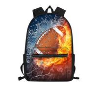 Mochila escolar de poliéster, diseño de baloncesto, fútbol, viajes, computadora, estudiantes, almuerzo, D, Talla única