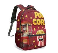 Mochila escolar de poliéster duradera con estampado de palomitas de maíz para estudiantes, bolsa de laptop de moda para adolescentes, viajes, selección de varios tamaños, 04., L, Casual