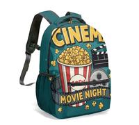 Mochila escolar de poliéster duradera con estampado de palomitas de maíz para estudiantes, bolsa de laptop de moda para adolescentes, viajes, selección de varios tamaños, 05., L, Casual