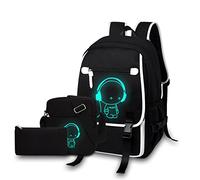 Mochila escolar de tela Oxford para niños mochila escolar impresión mochila juvenil mochila reflectante al aire libre, negro1, M, Mochila