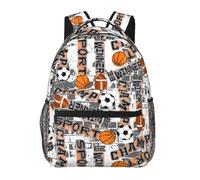 Mochila Escolar El Campeón De Fútbol De Sport Balls Se Convierte En El Ganador Mochila Universitaria Ocio Clásica Bolso Escolar, Para Ordenador Portátil, Estudio, Business