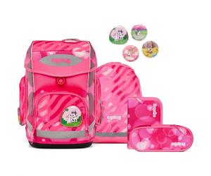 Mochila escolar Ergobag Cubo «Oso Detective» - Los Tres Investigadores Infantiles (5 piezas)