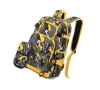 Mochila escolar ergonómica con estuche, mochila para laptop, puerto de carga USB, cómoda mochila para estudiantes, Amarillo