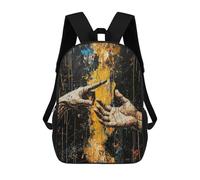 Mochila Escolar Expressionist The Creation of Adam - Bold Contemporary Art Reinterpretation Mochila Para Niños Y Niñas, Mochila Escolar, Mochila Universitaria, Mochila De Negocios, Mochila De Viaje, M