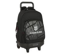 Mochila Escolar F.C. BARCELONA Black 2026, Grande 45 cm. Con Carro