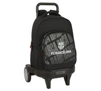 Mochila Escolar F.C. BARCELONA Black 2026, Grande 45 cm. Con Carro Compact