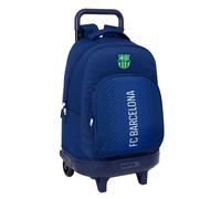 Mochila Escolar F.C. BARCELONA Navy Blue, Grande 45 cm. Con Carro