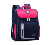 Mochila Escolar FANDARE para Niños 4-12 Años, Mochila Impermeable de Tela Oxford con Solapa y Tiras Reflectantes, 28L Mochila Grande para Primaria Niños Niñas Rojo Rosa