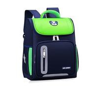 Mochila Escolar FANDARE para Niños 4-12 Años, Mochila Impermeable de Tela Oxford con Solapa y Tiras Reflectantes, 28L Mochila Grande para Primaria Niños Niñas Verde Hierba