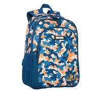 Mochila Escolar Fortnite Blue Camo - Doble Compartimento y Bolsillo Frontal - Adaptable a Carro - Interior Forrado - Tirantes y Espalda Acolchados - 42 x 32 x 20 cm - Toybags