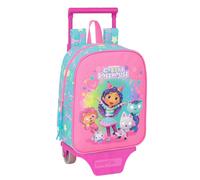 Safta GABBY'S DOLLHOUSE CONFETTI - Mochila Guardería con Carro, Ideal para Niños de Diferentes Edades, Cómoda y Versátil, Calidad y Resistencia, 22x10x27 cm