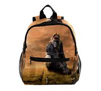 Mochila Escolar Gorila Gigante Backpack Primaria Pequeña Guardería Mochila Preescolar para Niños de 3-8 Años 25.4x10x30 CM