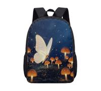 Mochila escolar grande de 43 cm, diseño de bosque nocturno de fantasía, con estampado botánico encantado de ensueño para adolescentes, 07, L, Minimalista