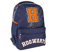 Mochila Escolar Grande de Harry Potter - Color Azul - 30x13x44 cm - Fabricada en Poliéster - Incluye Bolsillo Lateral, Asas Ajustables y Varios Compartimentos - Producto Original Diseñado en España